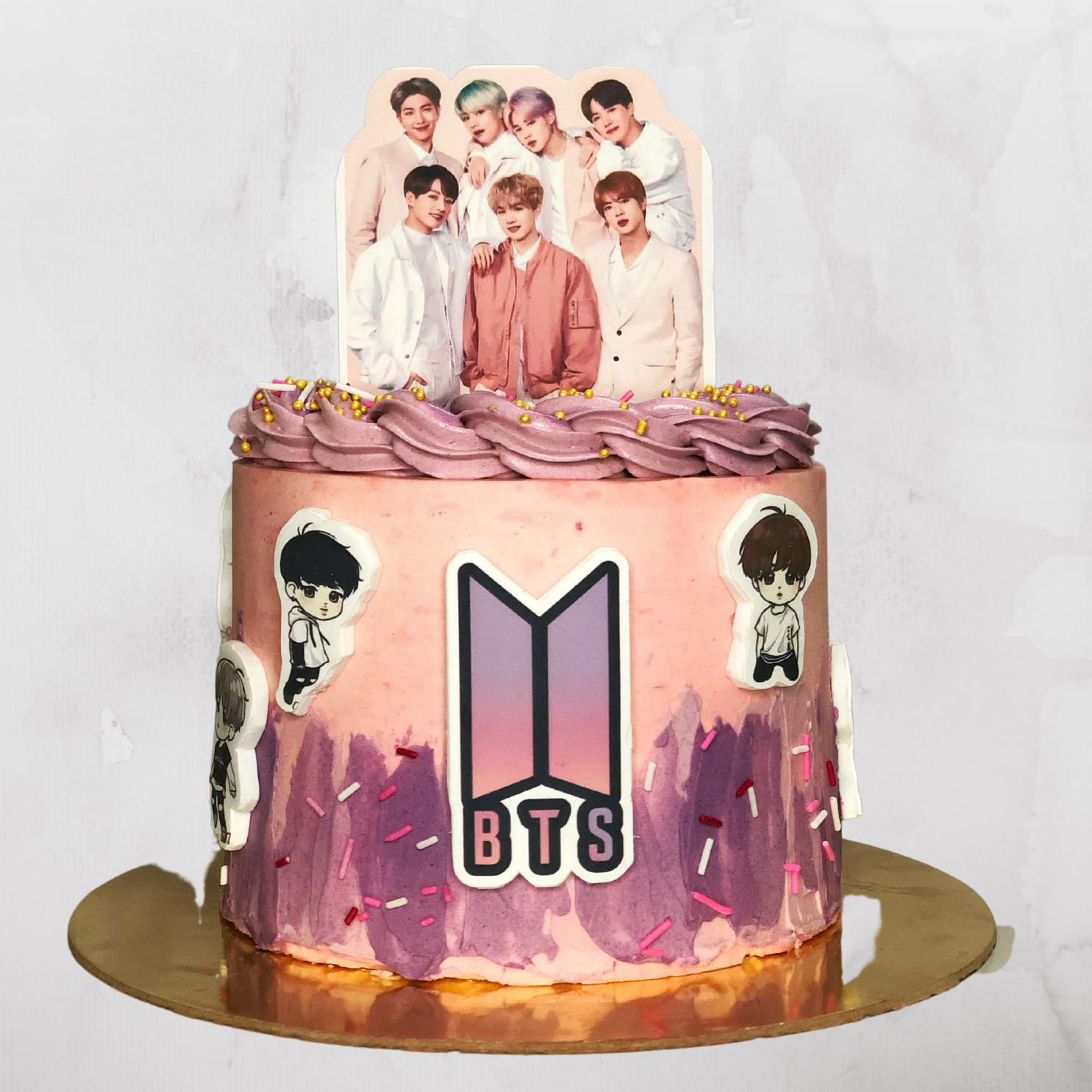 BTS Theme Birthday Cake ? Custom K-Pop Cake for Fans
